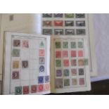 2 Albums - Small 'Linciln' album - worldwide stamps large 'Ideal' album - few entries