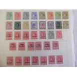 1 Album Sheet - St Vincent Postage Stamps - George V plus 'War Stamp' overprint - all mint