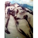 Peter Nicholas, 'Nude', charcoal, 28" x 21", est £150 - £250