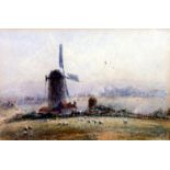 George Weatherill, 'Mill near Whitby-possibly Ugthorpe)', label verso, watercolour, 4" x 5", est £