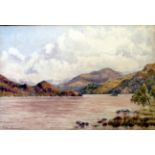 A. Montgomery, 'Scotish Loch View', signed, watercolour, 8" x 12", est £20 - £40