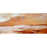 W.H. Earp, 'Boats in an Estuary', signed, watercolour, 9" x 21", est £50 - £80