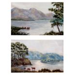 H.C Humphreys, 'Mountainous lakeland Views', each signed & dated 1935 & 1938, watercolour, a pr (