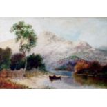 Scotish Mountainous River Scene', watercolour, 4" x 6", est £5 - £15