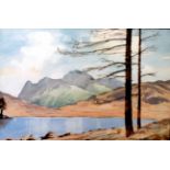 Norman Jackson, 'Longdale Pikes from Blea Tarn', signed, watercolour, 8" x 13", est £20 - £40