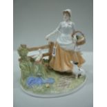 A ROYAL WORCESTER LTD EDITION FIGURE GROUP, 'Bluebell Time' 107/450 (certificate)