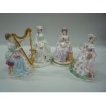 A SET OF FOUR ROYAL WORCESTER LIMITED EDITION FIGURES, from 'The Graceful Arts' collection, '