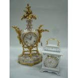 A FRANKLIN MINT MARIE ANTOINETTE 'FLOWERS OF VERSAILLES', clock (with key and instructions),