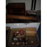 VARIOUS SMOKING RELATED ITEMS, to include large boxed cigar 'La Antilla Cubana', empty pipe cases,