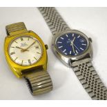 TWO WRISTWATCHES, to include a gentlemans stainless steel Bulova wristwatch together with another