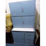 A PAINTED KITCHEN CABINET (sd)