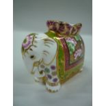 A ROYAL CROWN DERBY PAPERWEIGHT, 'MOTHER INDIAN ELEPHANT' (seconds)