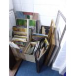 A LARGE QUANTITY OF ART WORK PICTURE FRAMES ETC