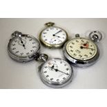 FOUR ITEMS, to include three sports timers and a pocket watch