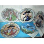 FIVE ROYAL DOULTON SERIES WARE PLATES, 'The Mayor', 'The Parson', 'The Falconer', (s.d), 'The