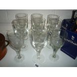 VARIOUS LARGE GLASS GOBLETS