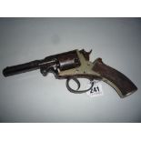 ADAMS & CO LONDON 5 SHOT REVOLVER, with walnut handle