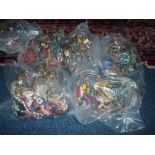 SEVEN MIXED BAGS OF COSTUME JEWELLERY