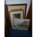 TWO MODERN OILS ON BOARD, and seven various other pictures (9)