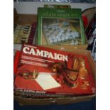 A QUANTITY OF BOXED GAMES, to include Maxim glass chess set, Denys Fisher 'Conquest', Parker 'Risk',