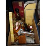 MINIATURES, Irish Mist liqueur, Port, Willem II half Corona cigars, Romeo & Julieta Havana cigar,