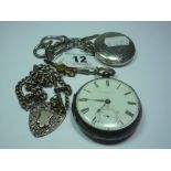 A SILVER OPEN FACE POCKET WATCH BY W FLINT & SON LONDON, silver marks for Birmingham 1901 WH, a