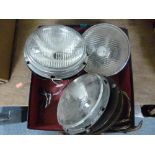 TWO LUCAS 700 HEADLAMPS, together with SFT700 S spot/fog light (3)