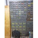 AN INDUSTRIAL UNIT MADE UP OF SIXTY DRAWERS, and another unit with twenty drawers (2)