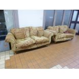 A PAIR OF LARGE SOFAS, length 200cm