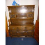 AN OLD CHARM DRESSER, with three drawers