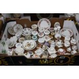 VARIOUS MINIATURE CERAMICS, to include Coalport, Wedgwood, Aynsley etc