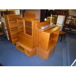 NINE TAPLEY WALL MOUNTED STORAGE/DISPLAY CABINETS (including six brackets)
