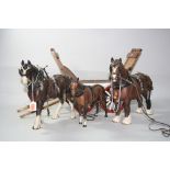 THREE BESWICK HORSES, 'Clydesdale' No.2465 (s.d. to ear), 'Bois Roussel Racehorse' No.701 and '