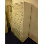 SIX PIECES OF MODERN BEDROOM FURNITURE, comprising of three chests of drawers, dressing table,