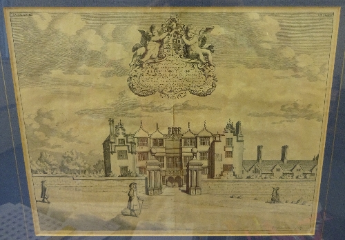 MICHAEL BURGHERS, c.1682, South West Prospect of Keel Hall, approximately 28.5cm x 36cm and front of - Image 2 of 6