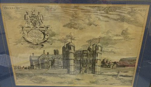 MICHAEL BURGHERS, c.1682, South West Prospect of Keel Hall, approximately 28.5cm x 36cm and front of - Image 4 of 6