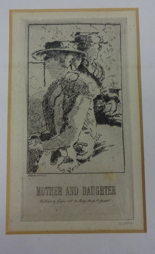 WALTER RICHARD SICKERT (1860-1942), 'Mother and Daughter', published by Carfax & Co 24 Bury - Image 2 of 3