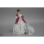 TWO ROYAL WORCESTER FIGURES, 'First Dance' No.3629 and 'Short Haired Cat' No.3616 (2)