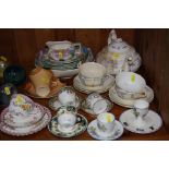 VARIOUS TEA/COFFEEWARES AND A FRUIT SET, to include Minton, Doulton, Aynsley etc