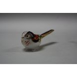 A BOXED ROYAL CROWN DERBY PAPERWEIGHT, 'Long Tailed Tit'