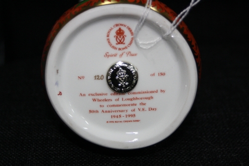 A BOXED LIMITED EDITION ROYAL CROWN DERBY PAPERWEIGHT, 'Spirit of Peace' No.120/150 commissioned - Image 2 of 2