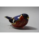 A BOXED ROYAL CROWN DERBY PAPERWEIGHT, 'Bullfinch'