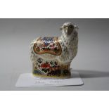 A BOXED ROYAL CROWN DERBY PAPERWEIGHT, 'Imari Ewe' exclusively for Royal Crown Derby Visitor