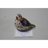 A BOXED ROYAL CROWN DERBY PAPERWEIGHT, 'Chelford Chaffinch' exclusive Edition commissioned by