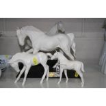 FOUR BESWICK WHITE HORSES, to include 'Spirit of Freedom' No.2689, Foal No.947, Foal No.1813 etc (