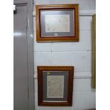 TWO EROTIC PRINTS, with watermarks, each approximately 26cm x 18cm (2)