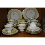 ROYAL ALBERT CROWN CHINA TEASET, (25 pieces)