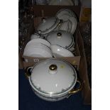 TWO BOXES AND LOOSE OF GLASSWARE, and continental dinner service