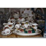 ROYAL ALBERT 'OLD COUNTRY ROSES' DINNERWARES AND TRINKETS, (over 60 pieces)