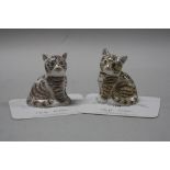 TWO BOXED LIMITED EDITION ROYAL CROWN DERBY PAPERWEIGHTS, Kittens 'Tabitha' and 'Thomas' Nos.1428/